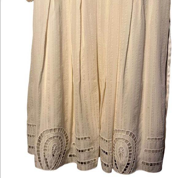 Gorgeous pale cream mini dress or top XS mostly lined cut out in lace design - Picture 5 of 6